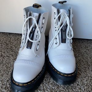 White platform Doc Martens size 8